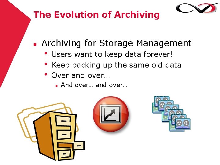 The Evolution of Archiving n Archiving for Storage Management • • • Users want