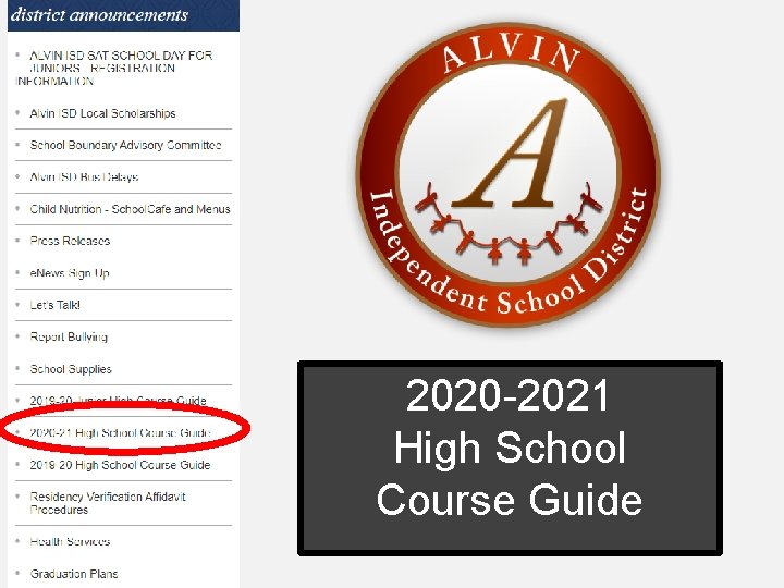 2020 -2021 High School Course Guide 