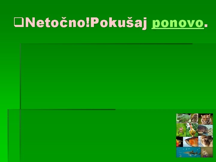 q. Netočno!Pokušaj ponovo. 