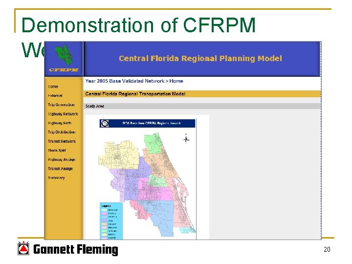 Demonstration of CFRPM Web. Pages 20 Demonstration of CFRPM Web. Pages 20