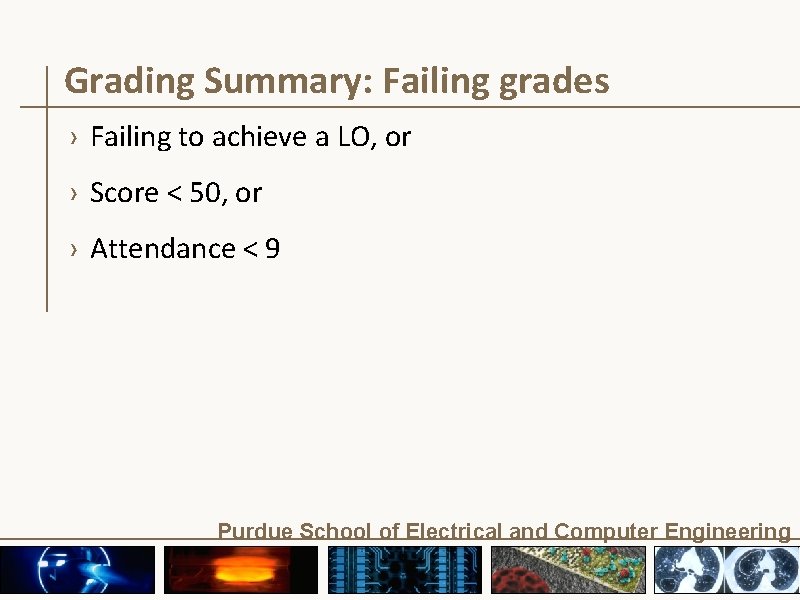 Grading Summary: Failing grades › Failing to achieve a LO, or › Score < Grading Summary: Failing grades › Failing to achieve a LO, or › Score <
