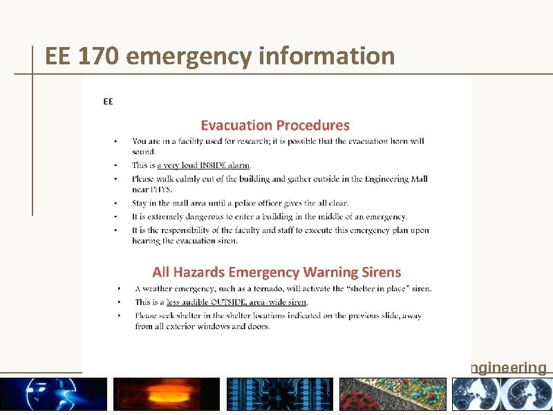 EE 170 emergency information Purdue School of Electrical and Computer Engineering EE 170 emergency information Purdue School of Electrical and Computer Engineering