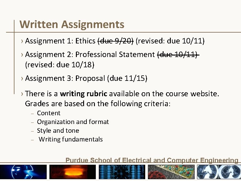 Written Assignments › Assignment 1: Ethics (due 9/20) (revised: due 10/11) › Assignment 2: Written Assignments › Assignment 1: Ethics (due 9/20) (revised: due 10/11) › Assignment 2: