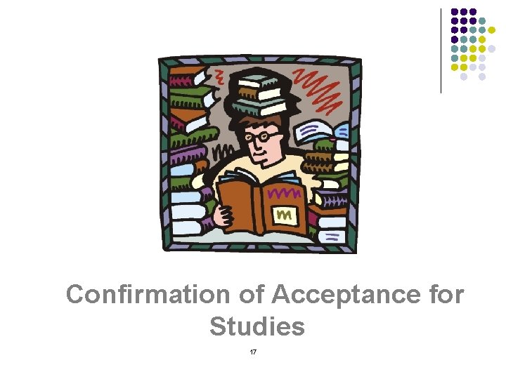 Confirmation of Acceptance for Studies 17 
