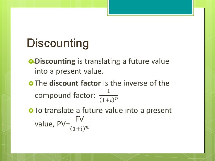Discounting 