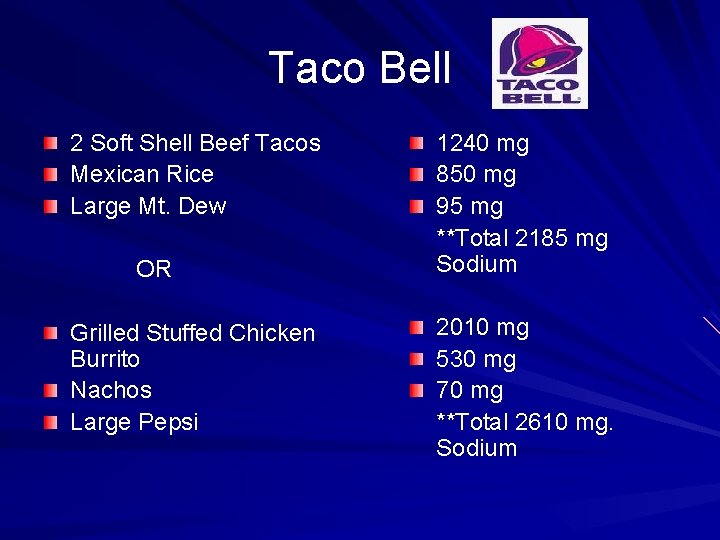 Taco Bell 2 Soft Shell Beef Tacos Mexican Rice Large Mt. Dew OR Grilled