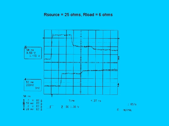 Rsource = 25 ohms, Rload = 6 ohms 