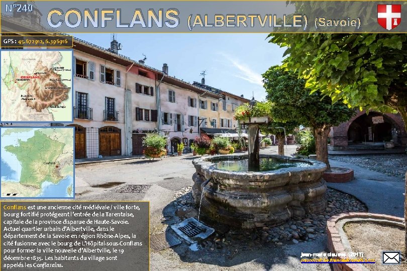 N° 240 CONFLANS (ALBERTVILLE) (Savoie) GPS : 45. 672912, 6. 396916 Conflans est une