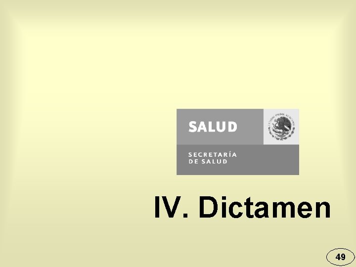 IV. Dictamen 49 