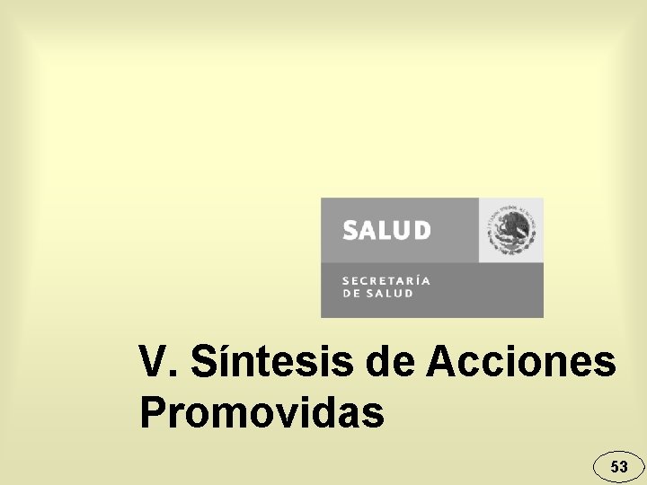 V. Síntesis de Acciones Promovidas 53 