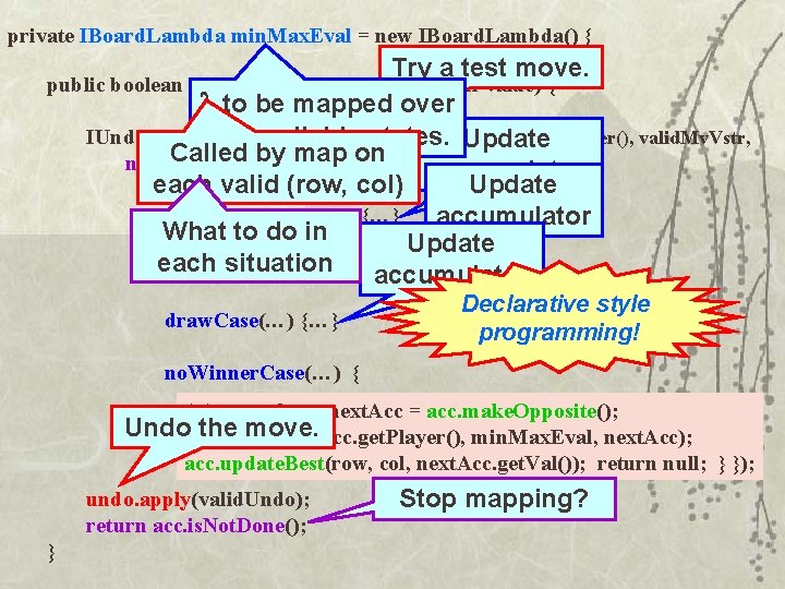 private IBoard. Lambda min. Max. Eval = new IBoard. Lambda() { Try a test