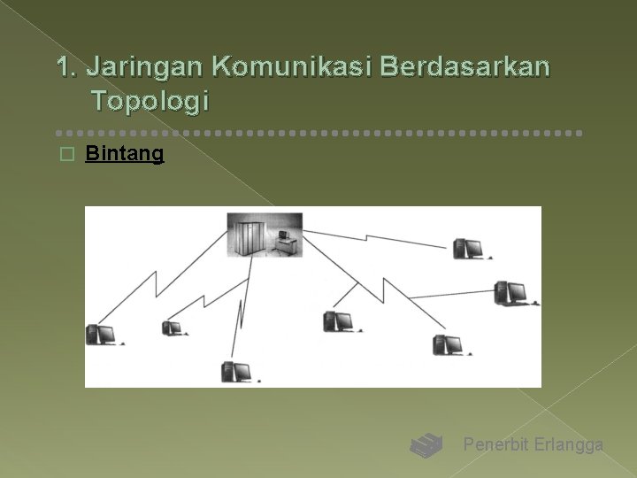 1. Jaringan Komunikasi Berdasarkan Topologi � Bintang Penerbit Erlangga 