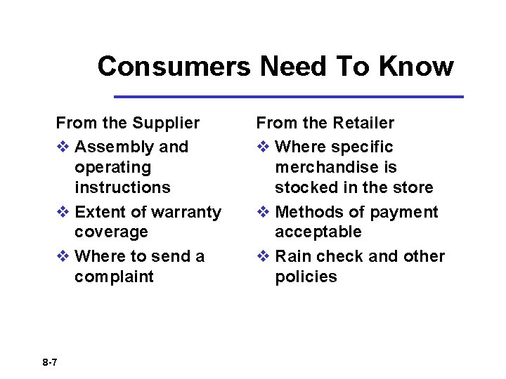 Consumers Need To Know From the Supplier v Assembly and operating instructions v Extent