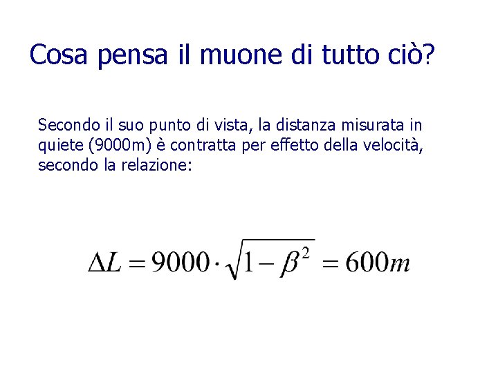 Cosa pensa il muone di tutto ciò? Secondo il suo punto di vista, la