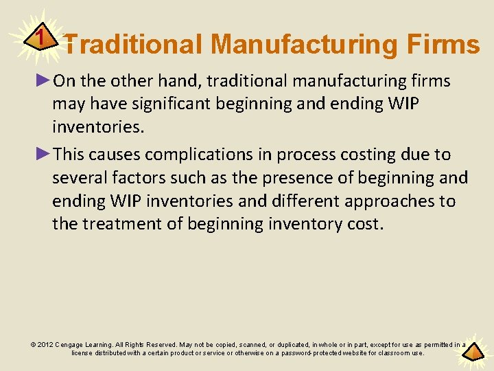 1 Traditional Manufacturing Firms ►On the other hand, traditional manufacturing firms may have significant