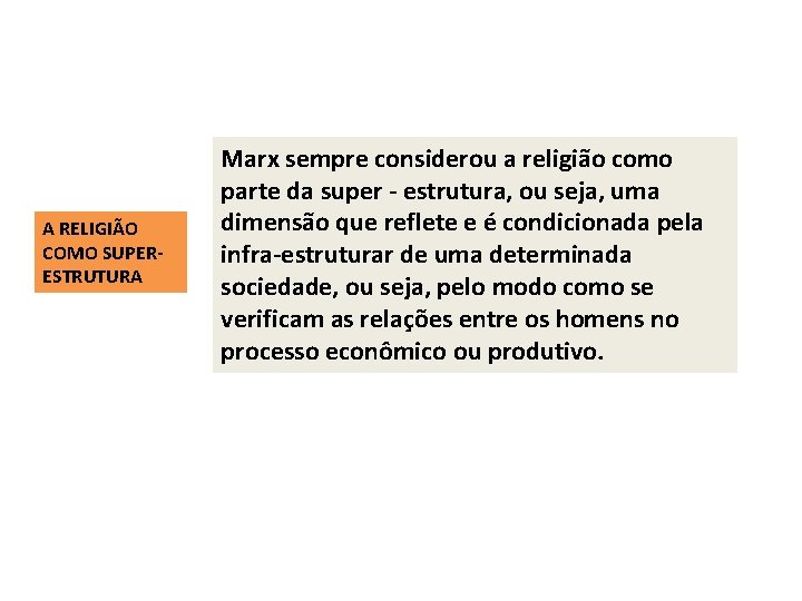 A RELIGIÃO COMO SUPERESTRUTURA Marx sempre considerou a religião como parte da super - A RELIGIÃO COMO SUPERESTRUTURA Marx sempre considerou a religião como parte da super -