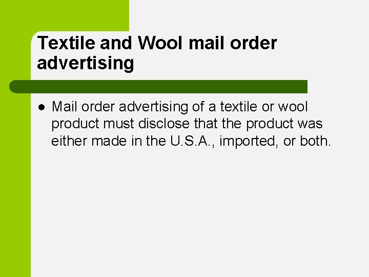 Textile and Wool mail order advertising l Mail order advertising of a textile or