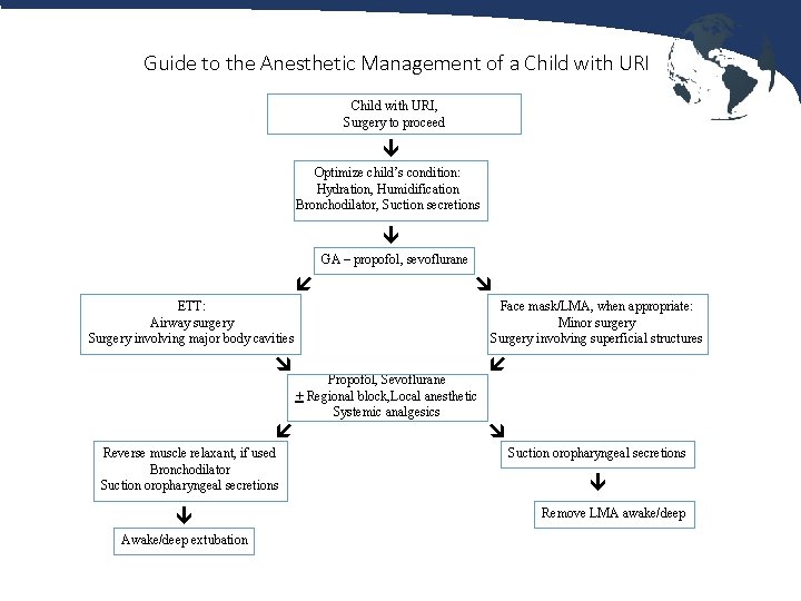 Guide to the Anesthetic Management of a Child with URI, Surgery to proceed Optimize