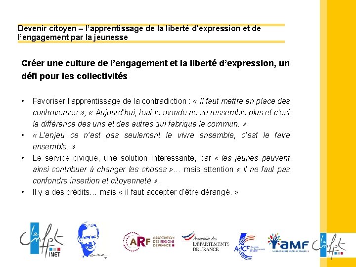 Devenir citoyen – l’apprentissage de la liberté d’expression et de l’engagement par la jeunesse