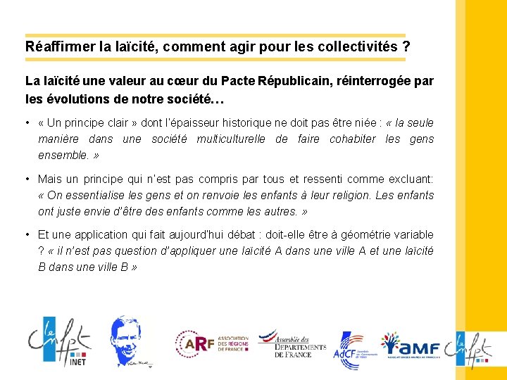 Réaffirmer la laïcité, comment agir pour les collectivités ? La laïcité une valeur au