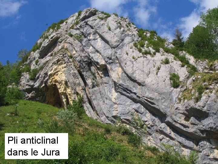 Pli anticlinal dans le Jura 