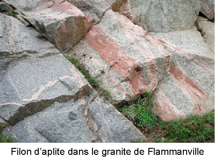 Filon d’aplite dans le granite de Flammanville 