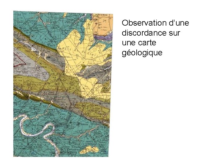 Observation d’une discordance sur une carte géologique 