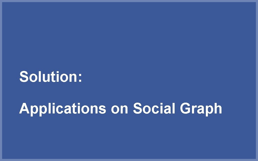 Solution: Applications on Social Graph 