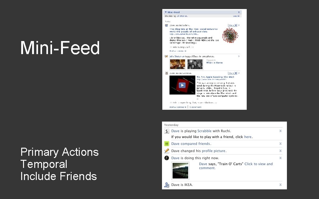 Mini-Feed Primary Actions Temporal Include Friends 