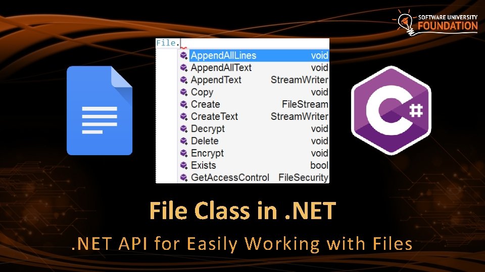 File Class in. NET API for Easily Working with Files 