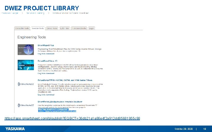 DWEZ PROJECT LIBRARY https: //app. smartsheet. com/b/publish? EQBCT=36 db 21 a 1 a 86