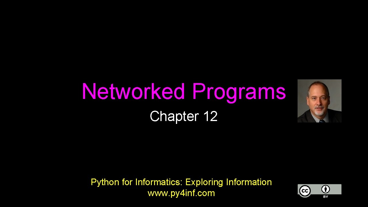 Networked Programs Chapter 12 Python for Informatics: Exploring Information www. py 4 inf. com