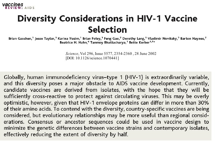 vaccines vaccines