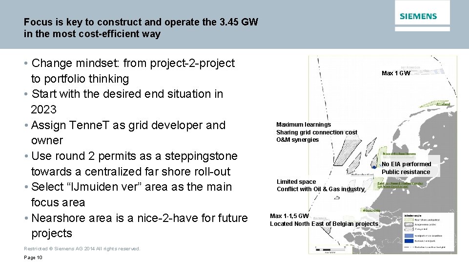 Focus is key to construct and operate the 3. 45 GW in the most