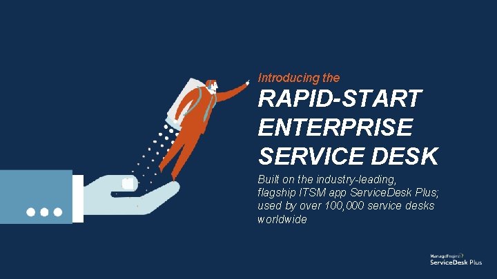 Introducing the RAPID-START ENTERPRISE SERVICE DESK Built on the industry-leading, flagship ITSM app Service.