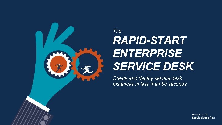 The RAPID-START ENTERPRISE SERVICE DESK Create and deploy service desk instances in less than