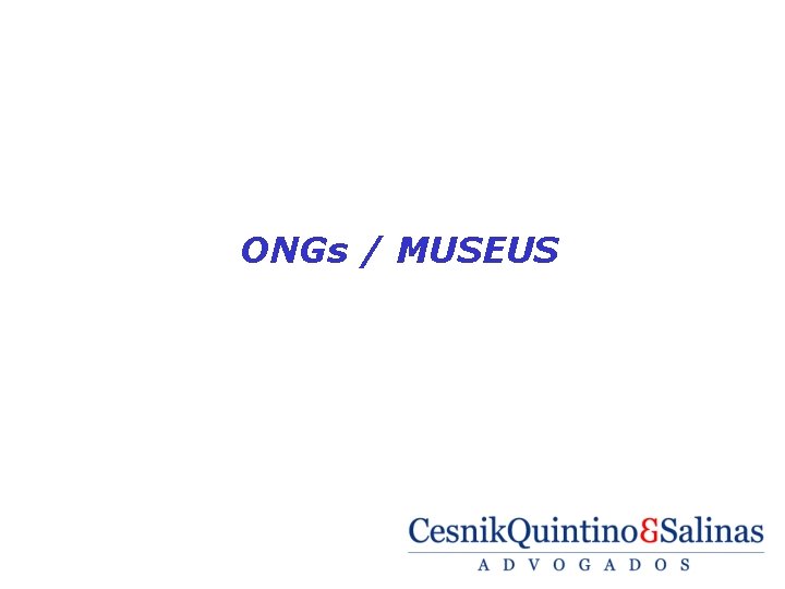  ONGs / MUSEUS 