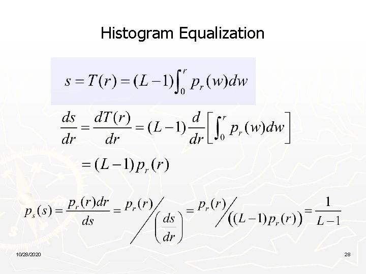 Histogram Equalization 10/28/2020 28 