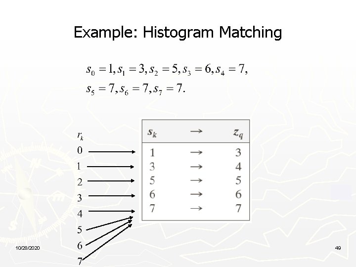 Example: Histogram Matching 10/28/2020 49 