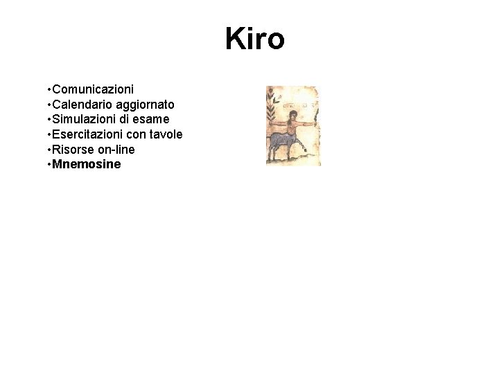 Kiro • Comunicazioni • Calendario aggiornato • Simulazioni di esame • Esercitazioni con tavole