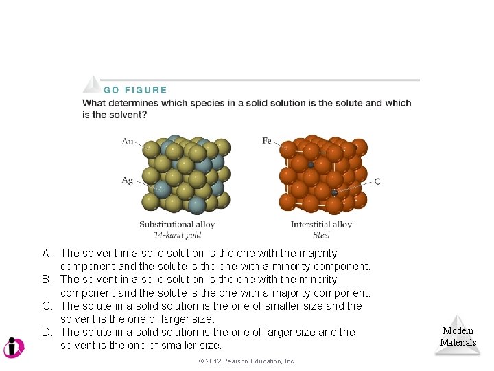 A. The solvent in a solid solution is the one with the majority component