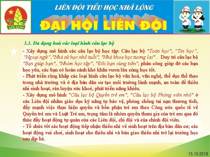 3. 3. Đa dạng hoá các loại hình câu lạc bộ - Xây dựng