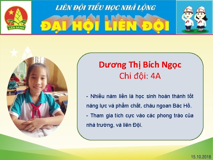 Dương Thị Bích Ngọc Chi đội: 4 A - Nhiều năm liền là học