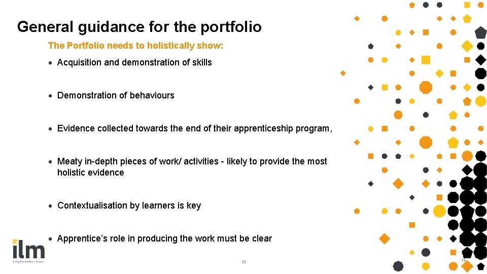 General guidance for the portfolio The Portfolio needs to holistically show: · Acquisition and General guidance for the portfolio The Portfolio needs to holistically show: · Acquisition and