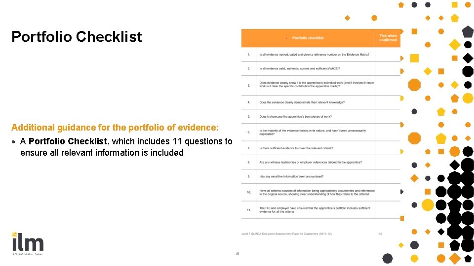 Portfolio Checklist Additional guidance for the portfolio of evidence: · A Portfolio Checklist, which Portfolio Checklist Additional guidance for the portfolio of evidence: · A Portfolio Checklist, which