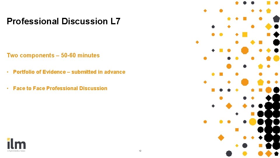 Professional Discussion L 7 Two components – 50 -60 minutes • Portfolio of Evidence Professional Discussion L 7 Two components – 50 -60 minutes • Portfolio of Evidence