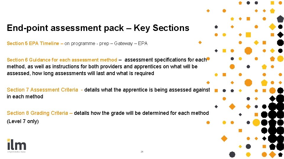 End-point assessment pack – Key Sections Section 5 EPA Timeline – on programme - End-point assessment pack – Key Sections Section 5 EPA Timeline – on programme -