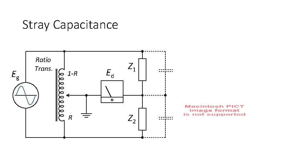 Stray Capacitance Eg Ratio Trans. 1 -R R Ed Z 1 Z 2 Stray Capacitance Eg Ratio Trans. 1 -R R Ed Z 1 Z 2