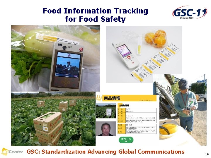 Food Information Tracking for Food Safety GSC: Standardization Advancing Global Communications 18 