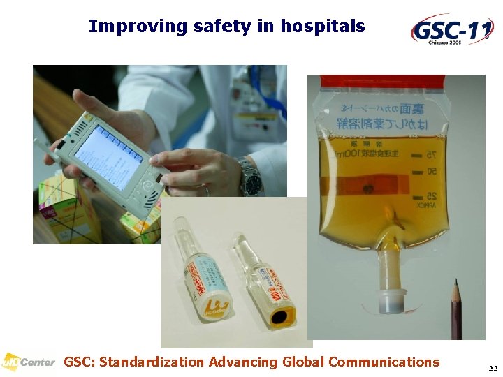 Improving safety in hospitals GSC: Standardization Advancing Global Communications 22 
